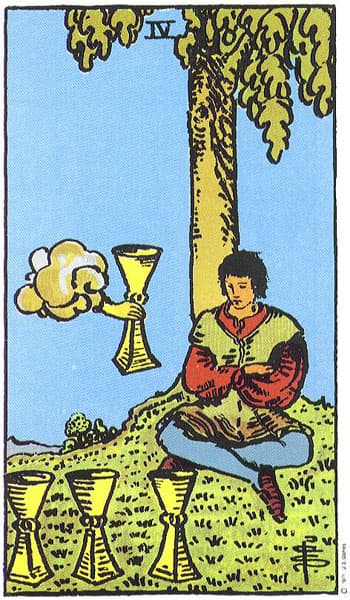 Four of Cups tarot card thumbnail