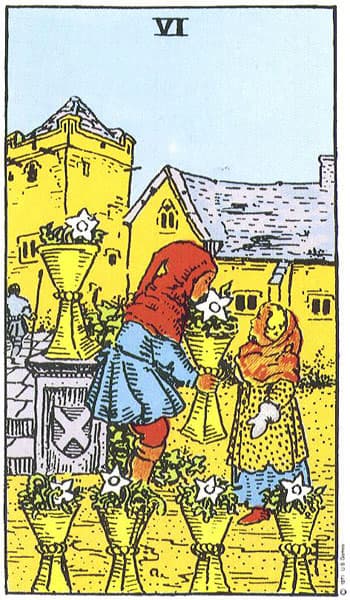 Six of Cups tarot card thumbnail