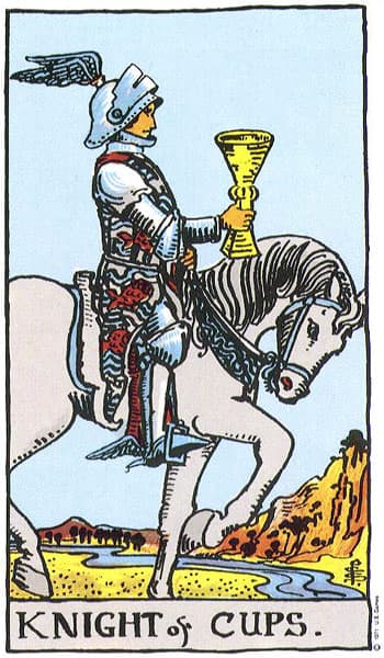 Knight of Cups tarot card thumbnail
