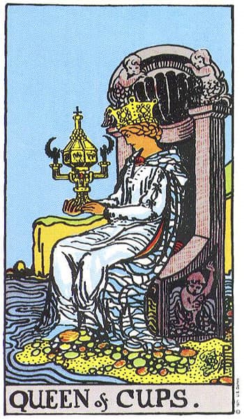 Queen of Cups tarot card thumbnail