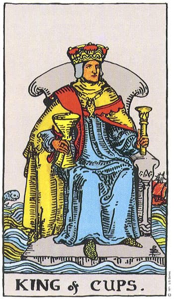 King of Cups tarot card thumbnail