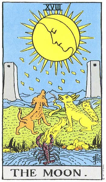 The Moon tarot card thumbnail