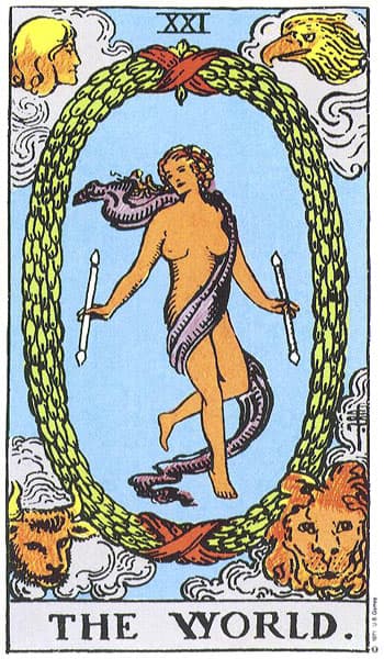 The World tarot card thumbnail
