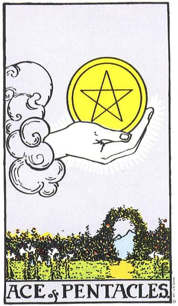 Ace of Pentacles tarot card thumbnail