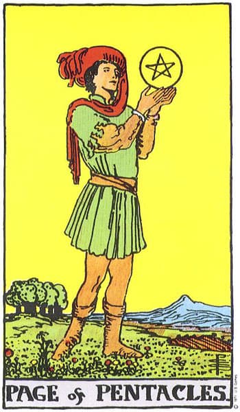 Page of Pentacles tarot card thumbnail