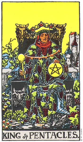 King of Pentacles tarot card thumbnail