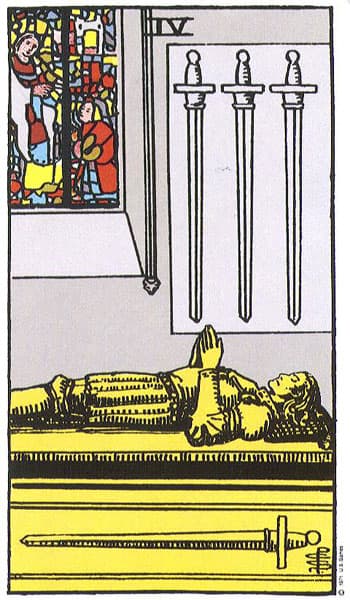 Four of Swords tarot card thumbnail