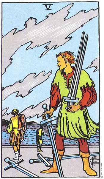 Five of Swords tarot card thumbnail