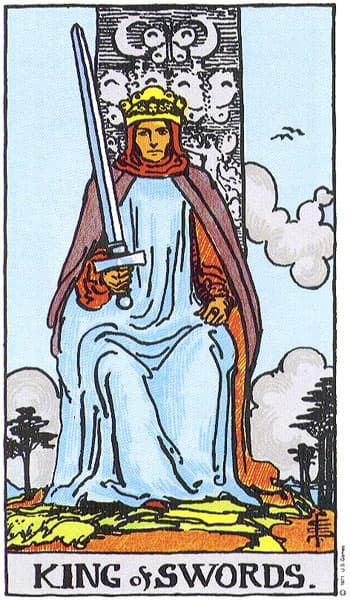 King of Swords tarot card thumbnail