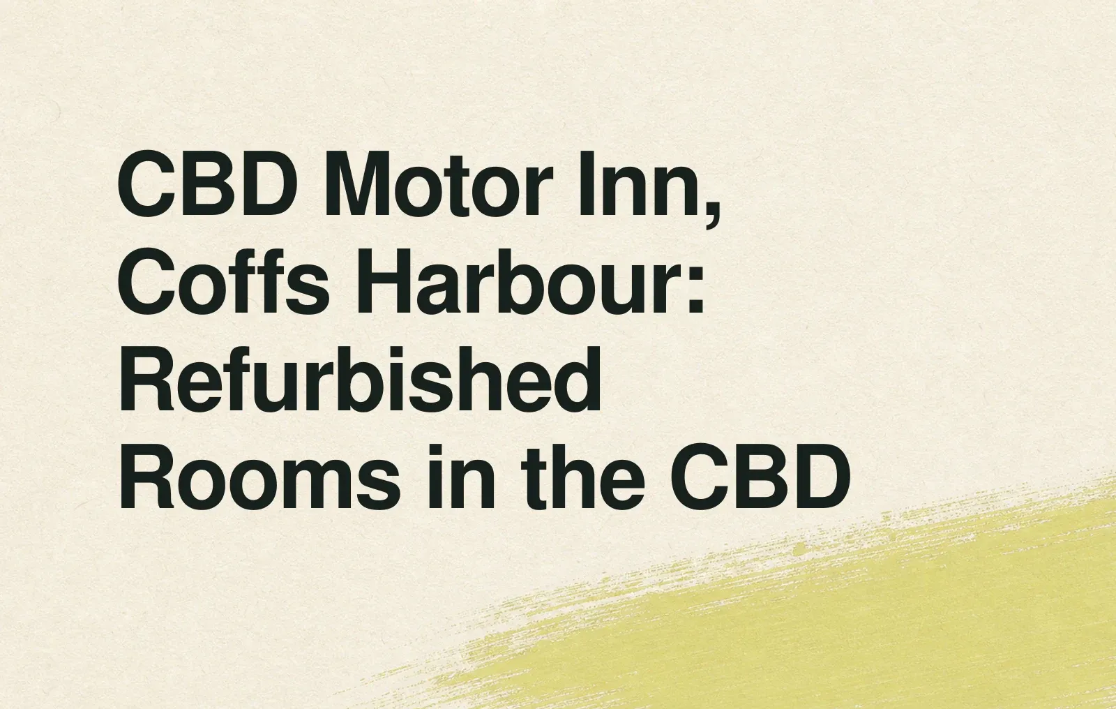 CBD Motor Inn, Coffs Harbour: Refurbished Rooms in the CBD News illustration: CBD Motor Inn, Coffs Harbour: Refurbished Rooms in the CBD