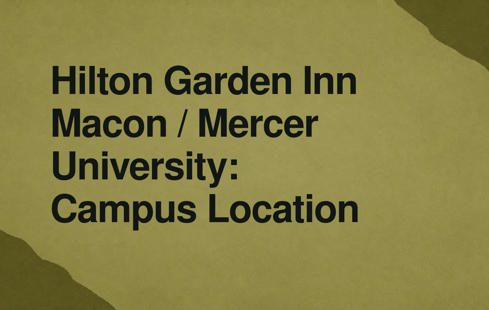News illustration: Hilton Garden Inn Macon / Mercer University: Campus Location