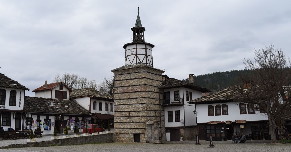Blagoevgrad Travel Guide: A Quiet Bulgarian City Worth a Slow Stop Scenic view of the Tryavna Clock Tower in Gabrovo, Bulgaria on a cloudy day.