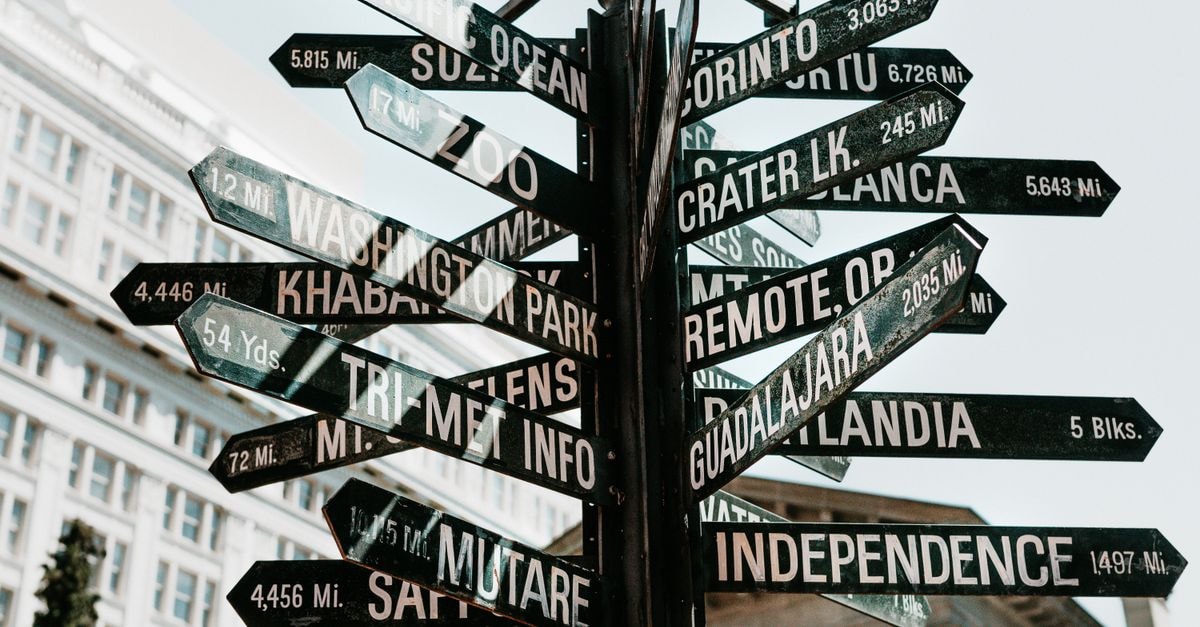 Things to Do in Louisville: A Local-Flavor City Guide Close-up of a directional signpost with city names and distances in an urban setting.