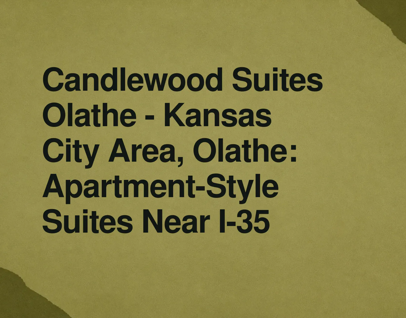 Candlewood Suites Olathe - Kansas City Area, Olathe: Apartment-Style Suites Near I-35 News illustration: Candlewood Suites Olathe - Kansas City Area, Olathe: Apartment-Style Suites Near I-35