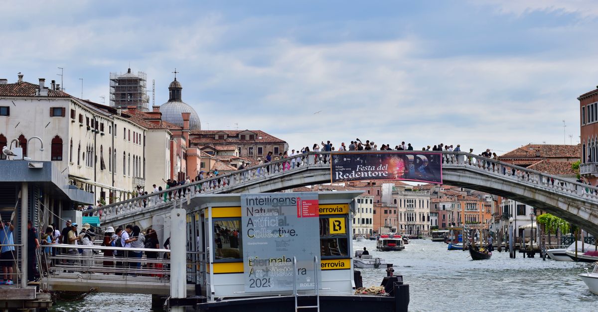 Venice Film Festival Reveals 83rd Edition Lineup With Pattinson, Lav Diaz, and Oasis Documentary A vibrant crowd enjoys the Festa del Redentore on Ponte dell'Accademia in Venice, Italy.
