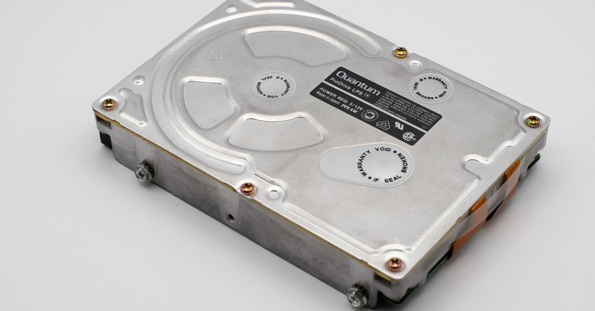 Quantum Computing Initiatives Target Agriculture and Rare Disease Medicine Retro Quantum ProDrive hard disk drive on a light background, showcasing vintage computer technology.