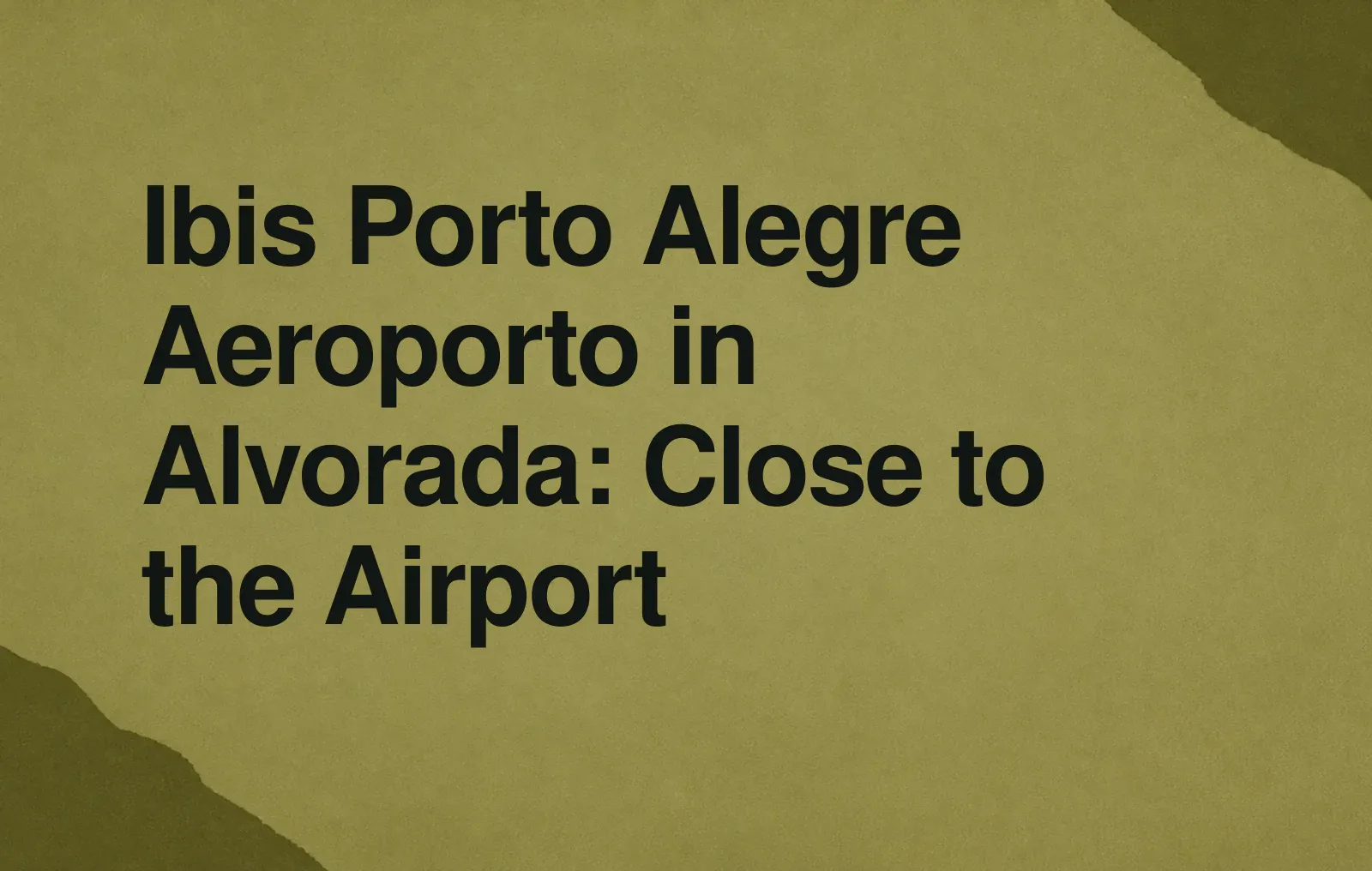 新聞插圖：Ibis Porto Alegre Aeroporto 落腳 Alvorada：鄰近機場