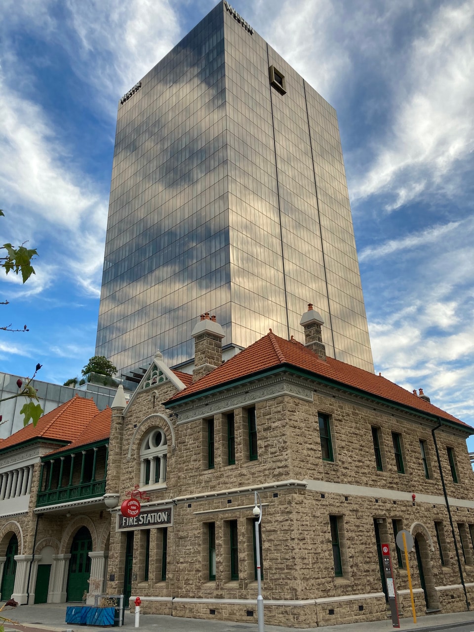 Heritage fire station and Westin Hotel, Perth, Western Australia.jpg