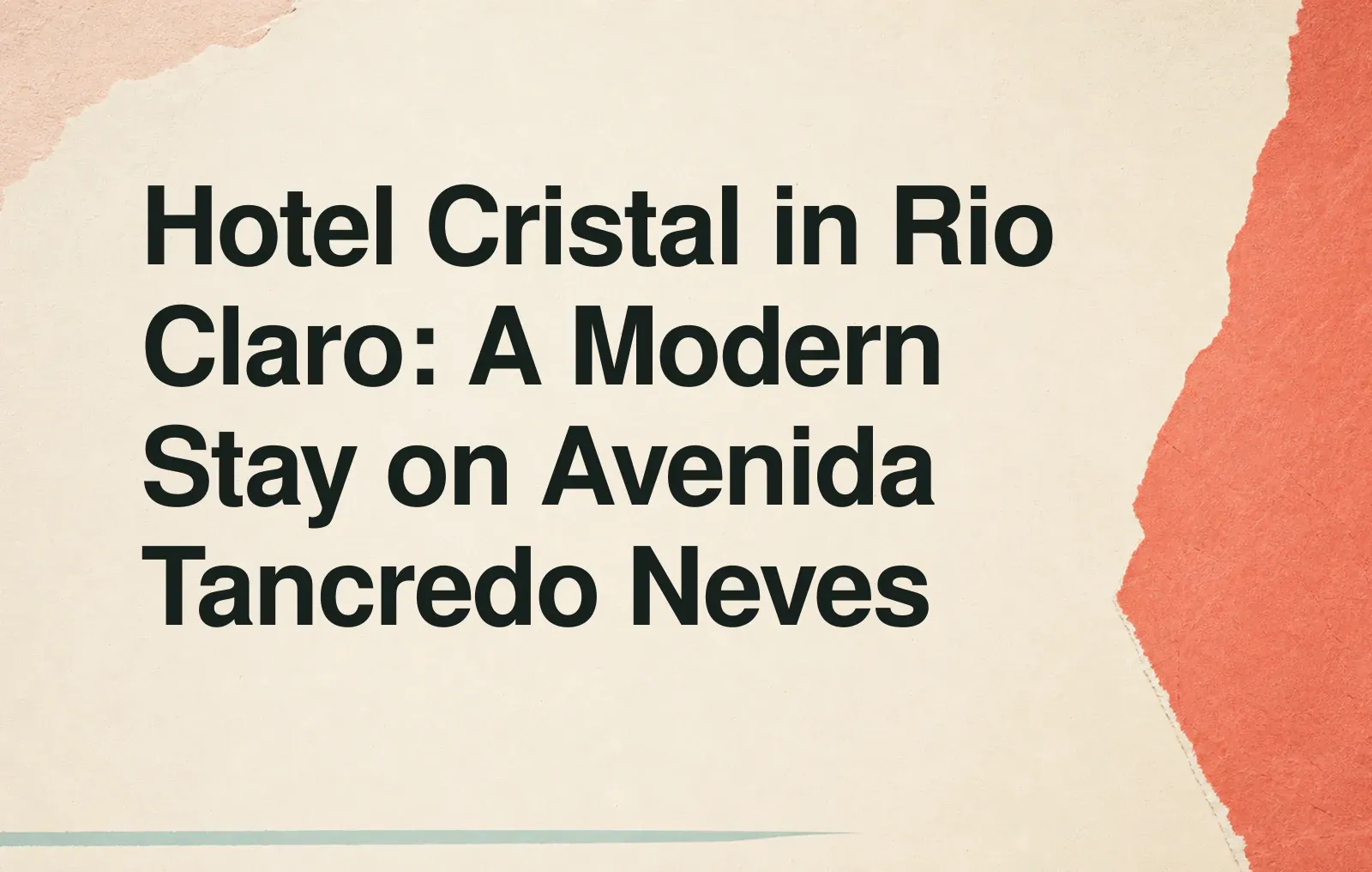News illustration: Hotel Cristal in Rio Claro: A Modern Stay on Avenida Tancredo Neves