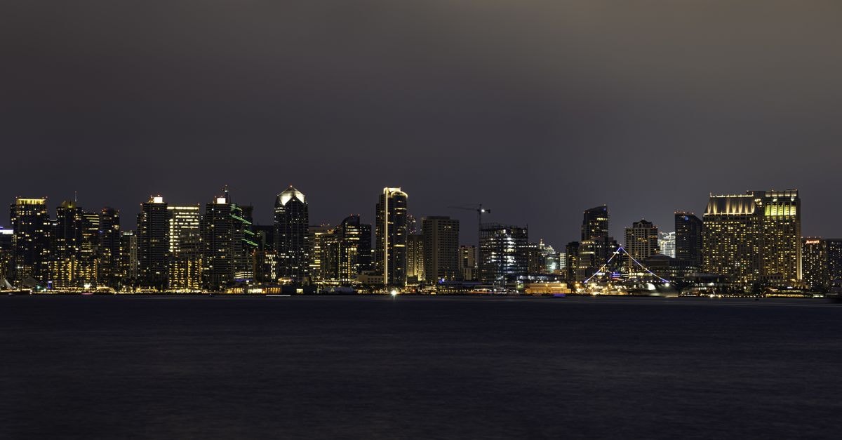 The Westin Gaslamp Quarter, San Diego — Gateway to the Historic Gaslamp District Beautiful night view of San Diego's downtown skyline illuminated across the bay.