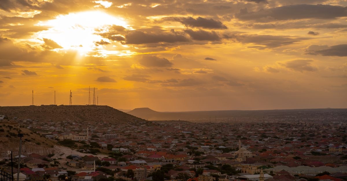 Gaalkacyo Travel Guide: Somalia's North-Central Capital Capture of a breathtaking sunset over the cityscape of Hargeisa, Somalia.