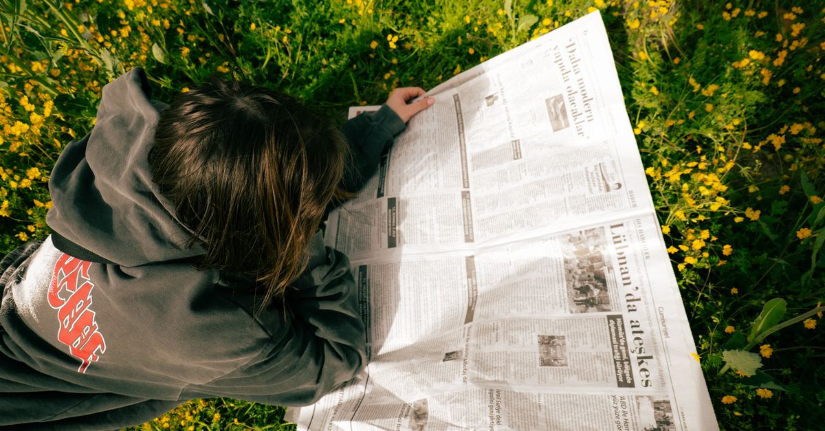 Charli XCX, Masego and Madball headline busy slate of new album releases A young person enjoying reading a newspaper while lying on a flowery spring field.