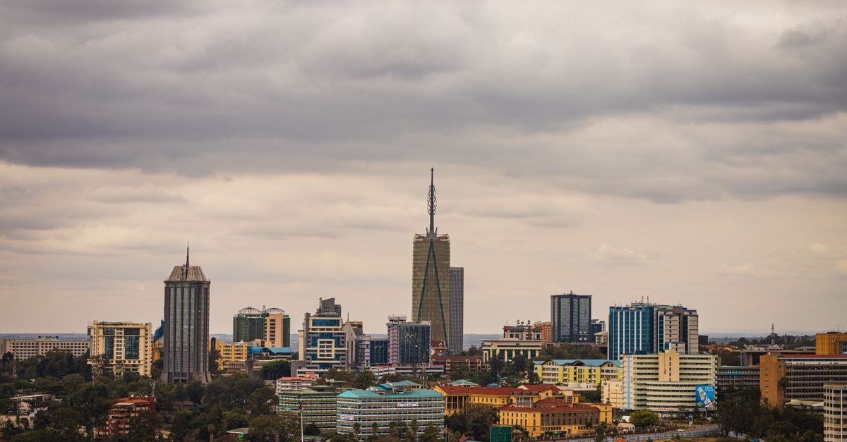 Reymark Hotels & Restaurants, Kiambu: A Central CBD Spot Explore the vibrant skyline of Nairobi with its modern skyscrapers under an overcast sky.