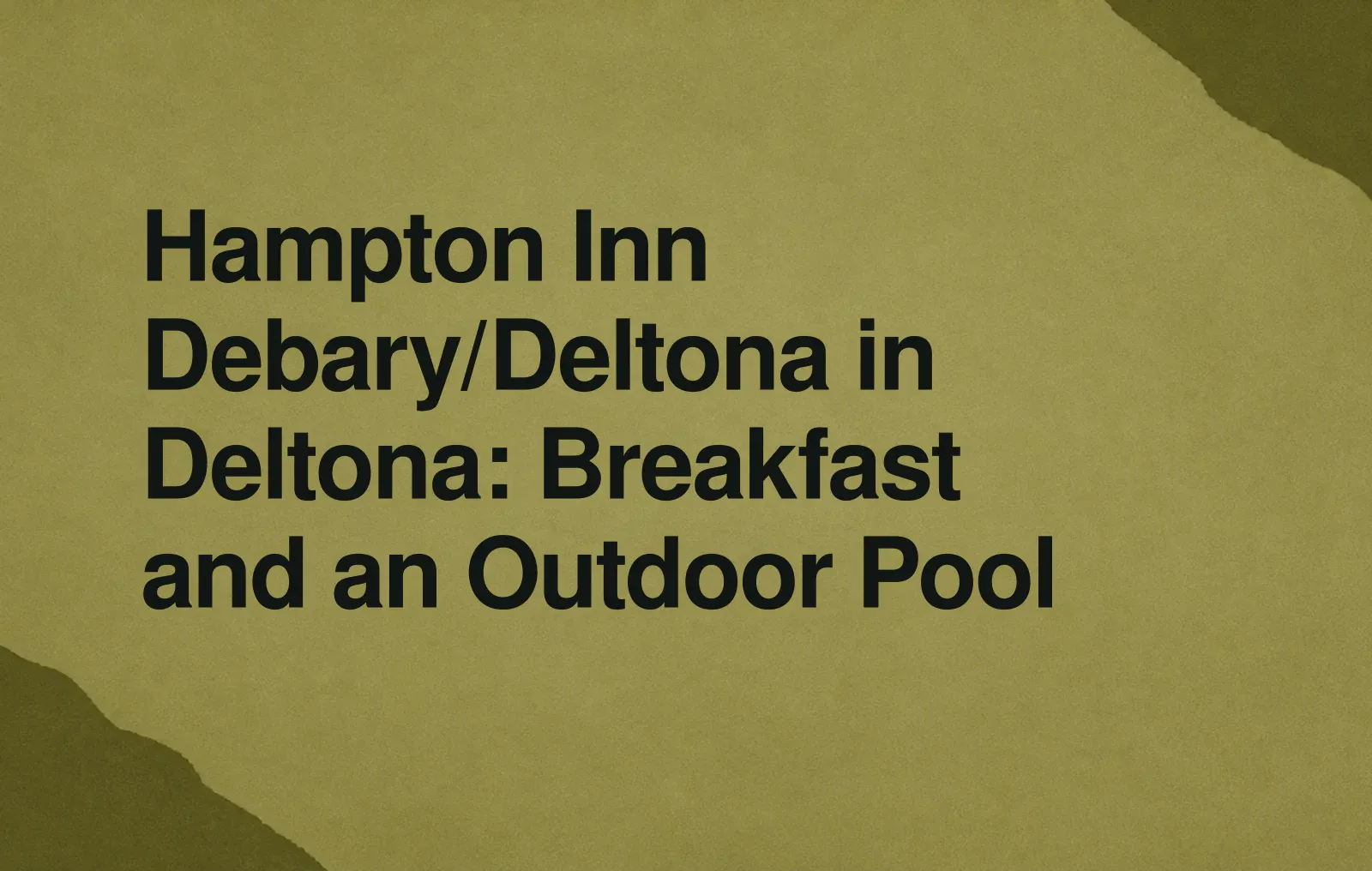 Hampton Inn Debary/Deltona in Deltona: Breakfast and an Outdoor Pool News illustration: Hampton Inn Debary/Deltona in Deltona: Breakfast and an Outdoor Pool
