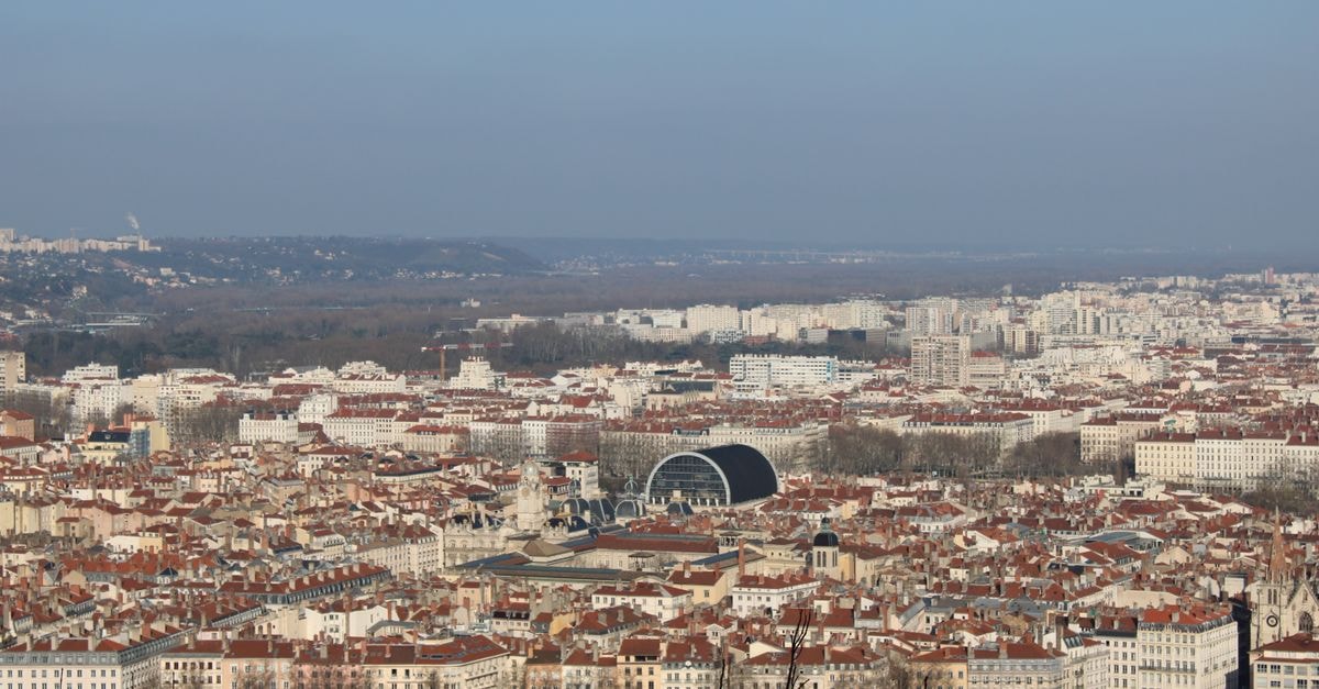 Panoramic view of Lyon, France showcasing historic architecture and cityscape.