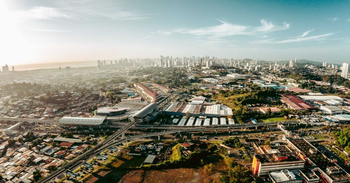 Hotel Talamanca in San José: A Mid-Century Classic on Avenida Segunda Stunning aerial view of San Miguelito cityscape in Panama with clear skies and sprawling urban layout.