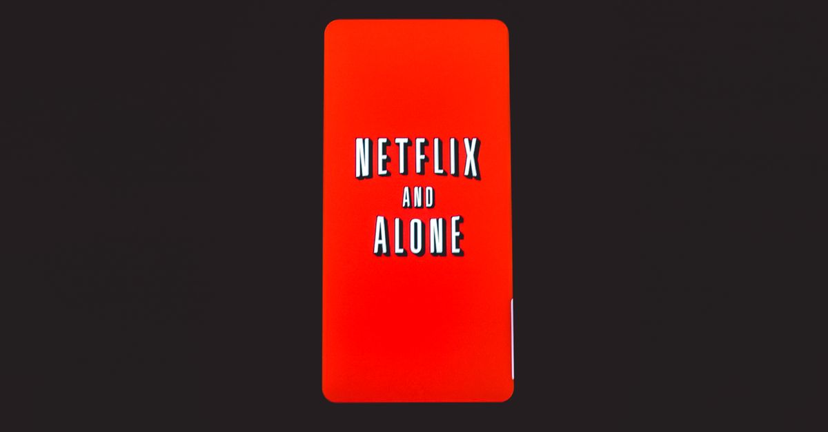 Netflix in Talks to Acquire Movie Social Platform Letterboxd Minimalist design featuring Netflix and Alone text on a red background.