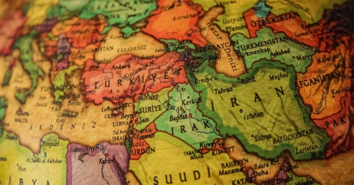 Iraq-Türkiye seal Ceyhan pipeline deal as Hormuz risks and Middle East strikes roil crude markets Close-up of a colorful map depicting countries of the Middle East.
