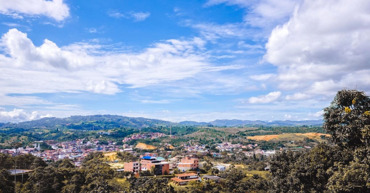 Breathtaking panoramic view of Lebrija's lush countryside and vibrant town.
