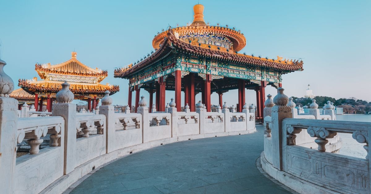 Vienna Hotels, Beihai: A Zhongjie Stop on 北部湾中路 A beautiful traditional Chinese pavilion in Beijing under a clear blue sky.