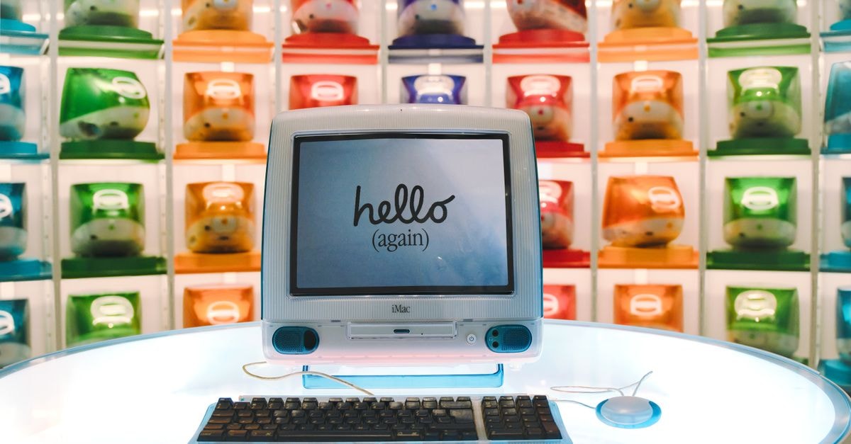 Apple trains China-specific AI model with Alibaba's help in push to launch Apple Intelligence Retro Apple iMac G3 display showcasing technology evolution with colorful computer units.