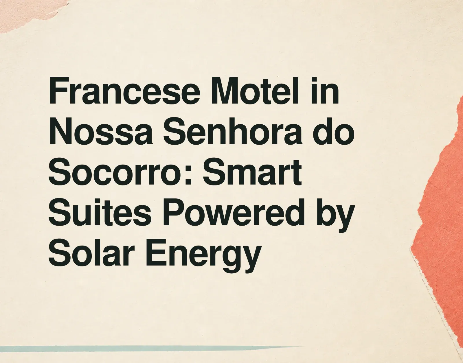 Francese Motel in Nossa Senhora do Socorro: Smart Suites Powered by Solar Energy News illustration: Francese Motel in Nossa Senhora do Socorro: Smart Suites Powered by Solar Energy