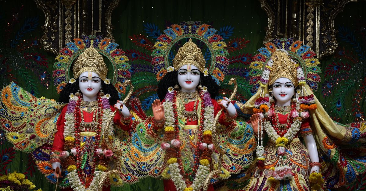 Bollywood Release Calendar Reshuffles as Ramayana Trailer and Prahaar Are Both Delayed Colorful statues of Hindu deities adorned with intricate garlands in a richly decorated temple.