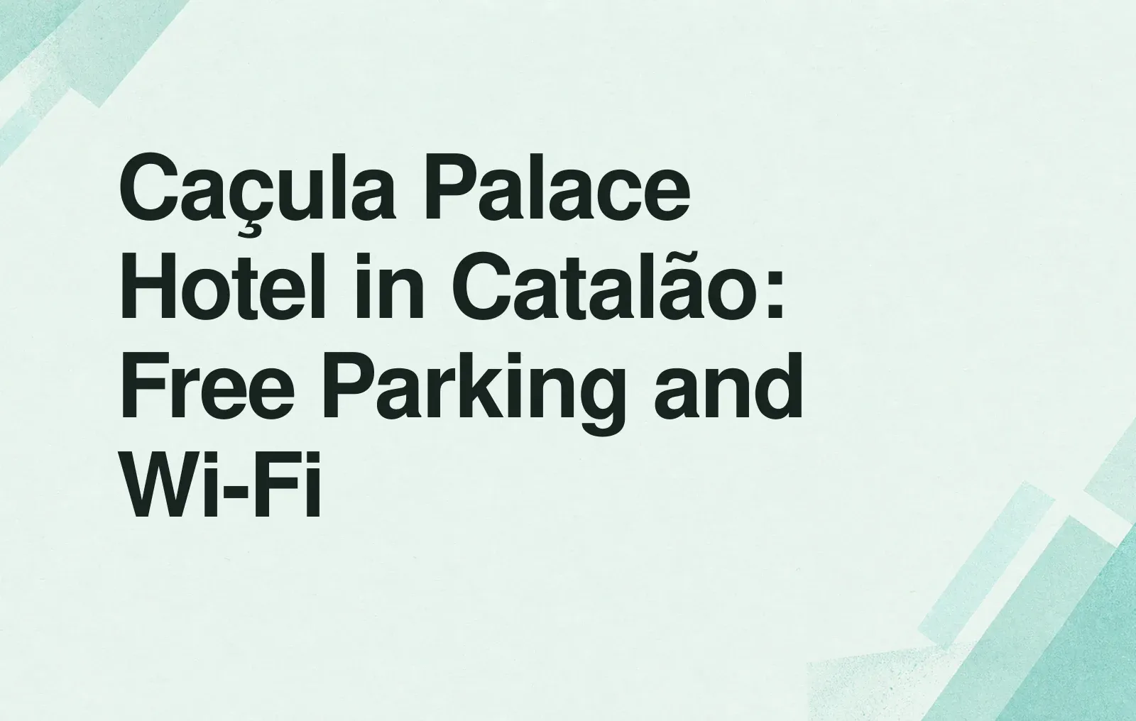 Caçula Palace Hotel in Catalão: Free Parking and Wi-Fi News illustration: Caçula Palace Hotel in Catalão: Free Parking and Wi-Fi