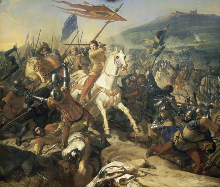 Painting of the Battle of Mons-en-Pévèle, fought on August 18, 1304
