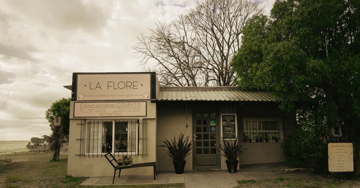 La Plata Travel Guide: Planning Tips, Costs and Things to Do A quaint shop named La Flore with a rustic facade among trees on a cloudy day.