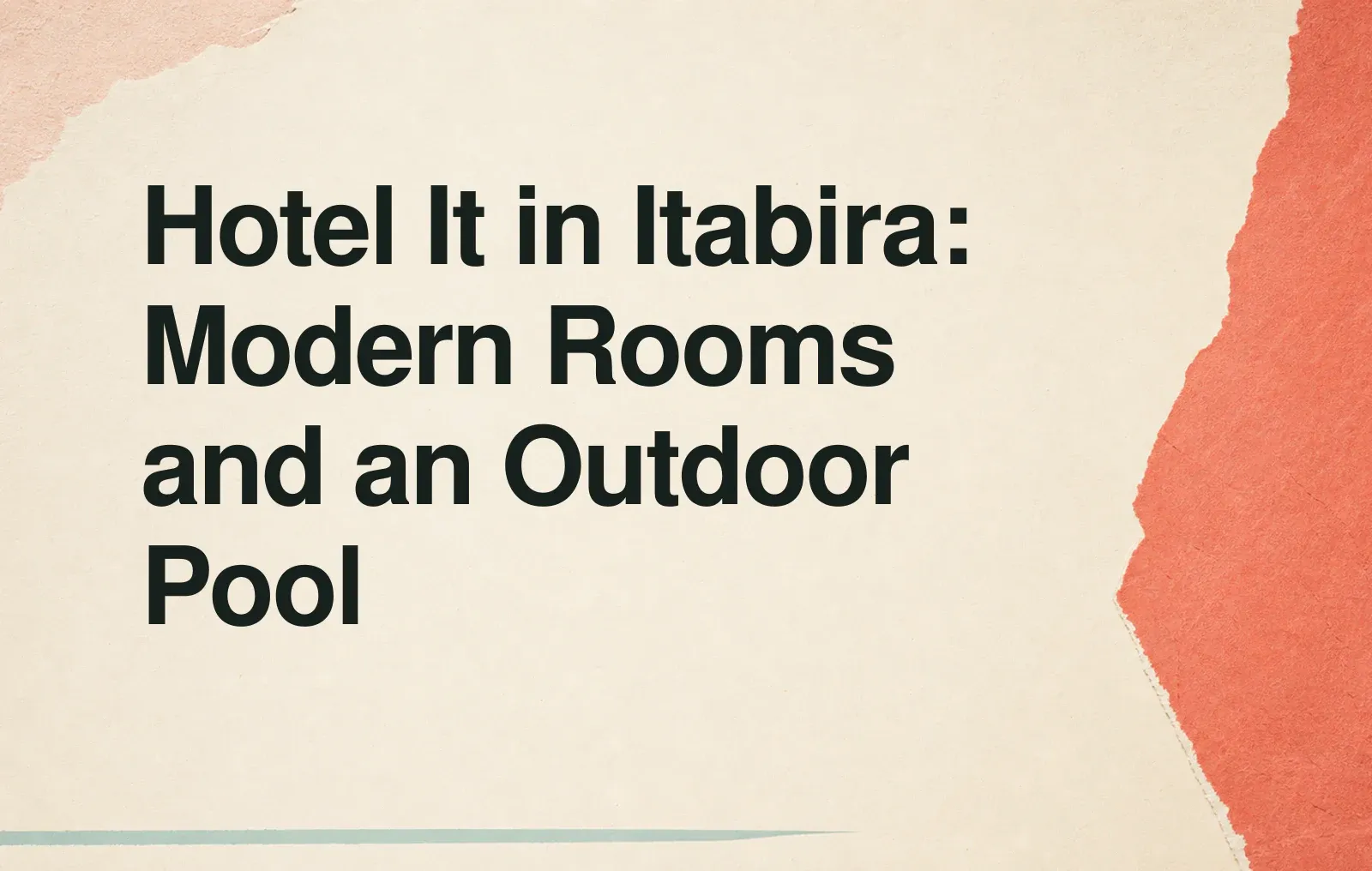 Hotel It in Itabira: Modern Rooms and an Outdoor Pool News illustration: Hotel It in Itabira: Modern Rooms and an Outdoor Pool