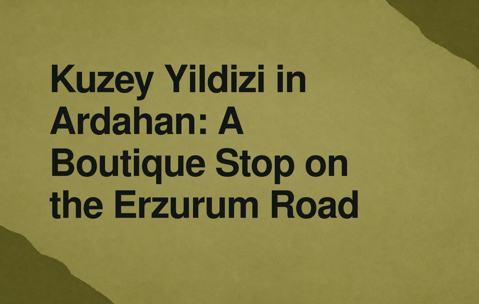 Kuzey Yildizi in Ardahan: A Boutique Stop on the Erzurum Road News illustration: Kuzey Yildizi in Ardahan: A Boutique Stop on the Erzurum Road