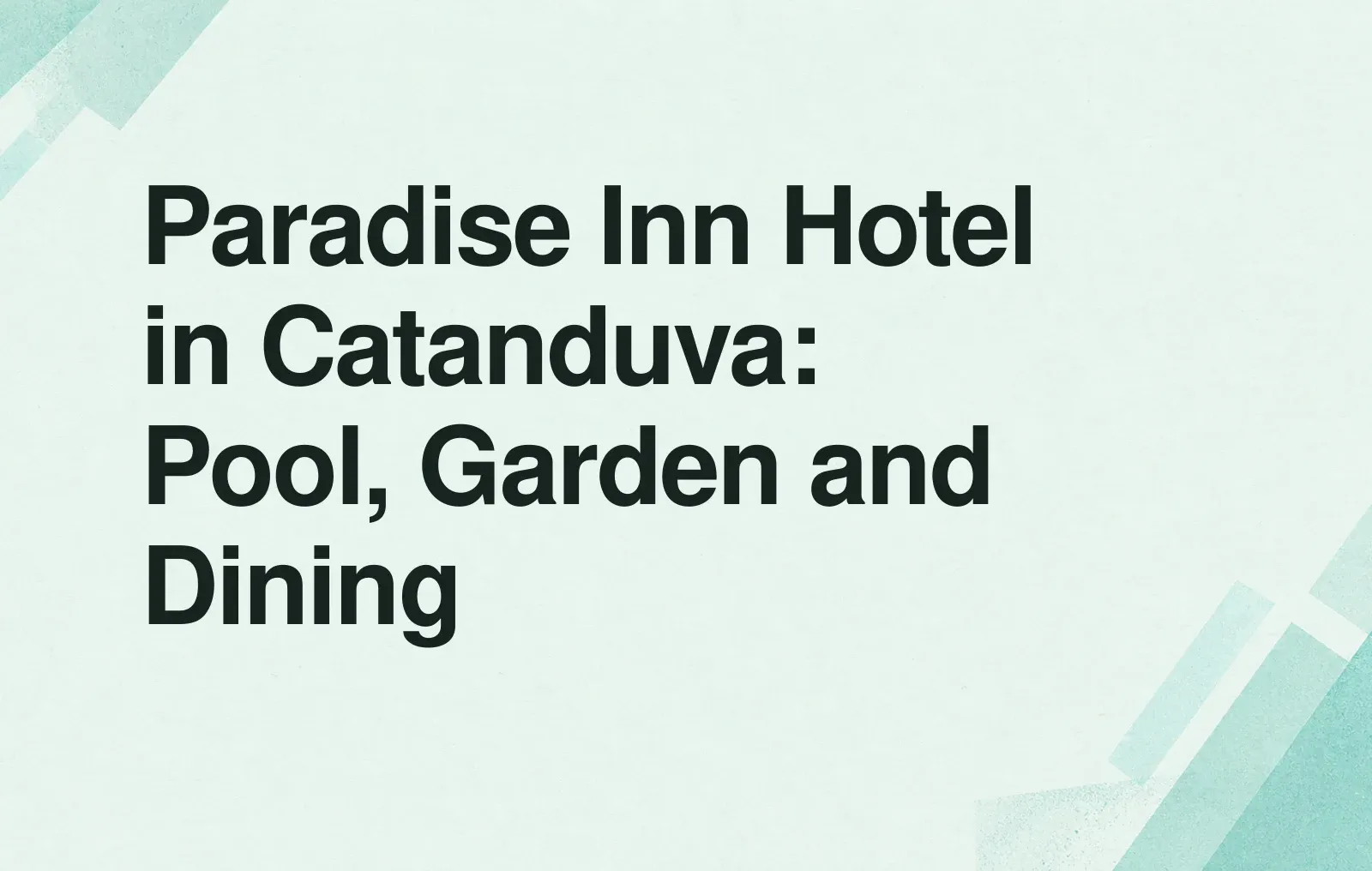 Paradise Inn Hotel in Catanduva: Pool, Garden and Dining News illustration: Paradise Inn Hotel in Catanduva: Pool, Garden and Dining