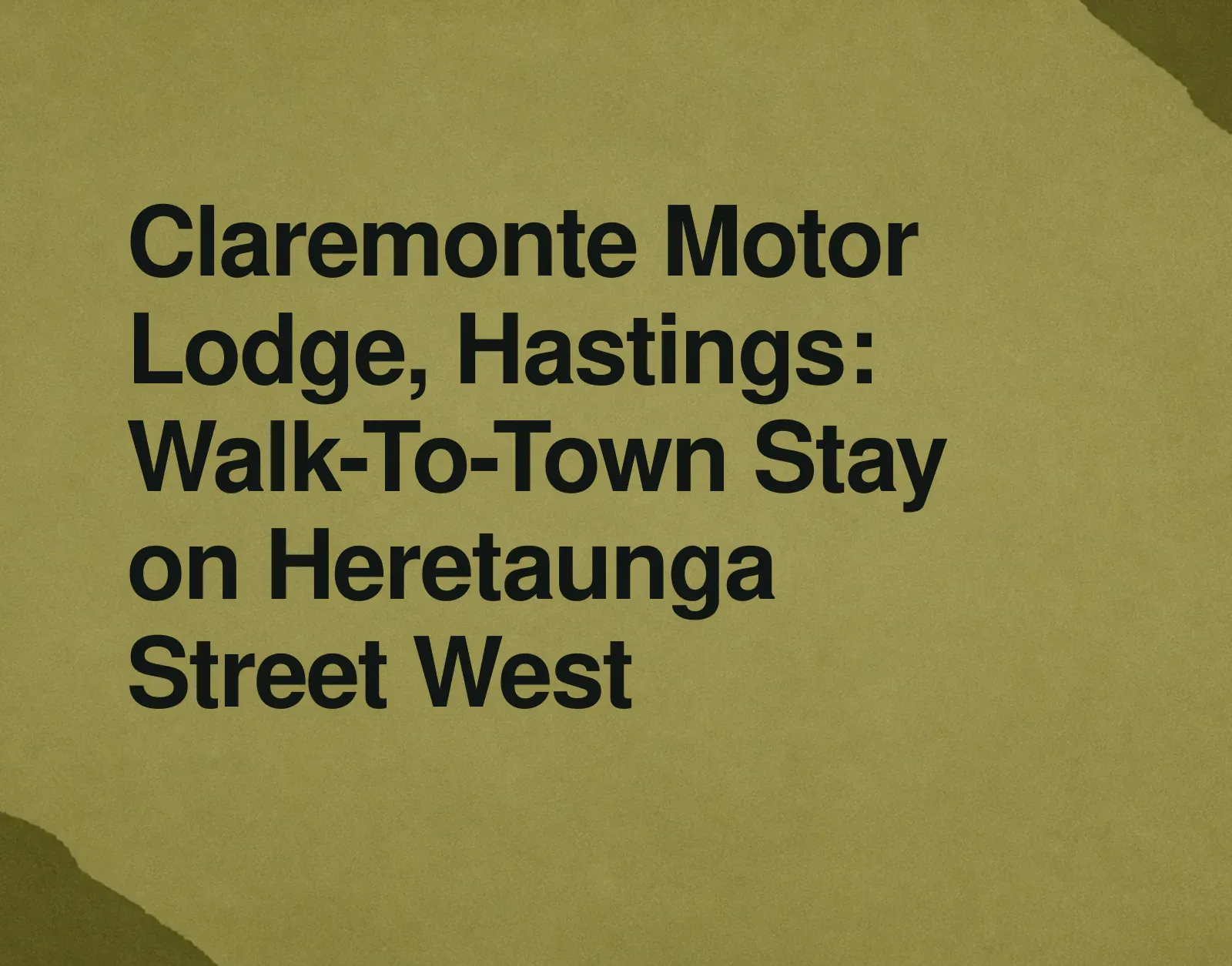 Claremonte Motor Lodge, Hastings: Walk-To-Town Stay on Heretaunga Street West News illustration: Claremonte Motor Lodge, Hastings: Walk-To-Town Stay on Heretaunga Street West