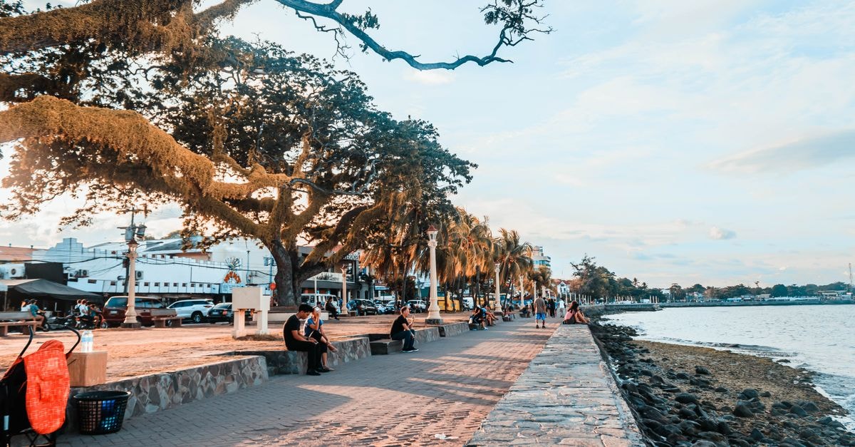 Puerto Ayacucho Travel Guide: Planning Tips, Costs and Things to Do Charming seaside promenade with people enjoying leisurely walks, shaded by beautiful trees.