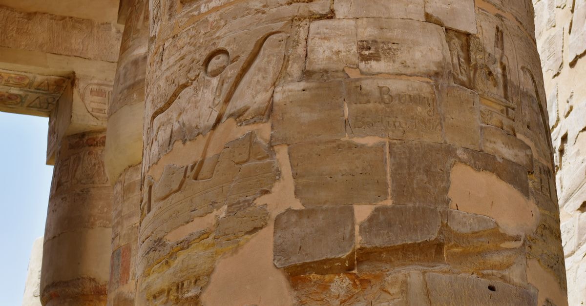 Rosetta, Egypt Travel Guide: A Quiet Discovery Close-up of hieroglyphics on a column in Karnak Temple, Luxor, Egypt.