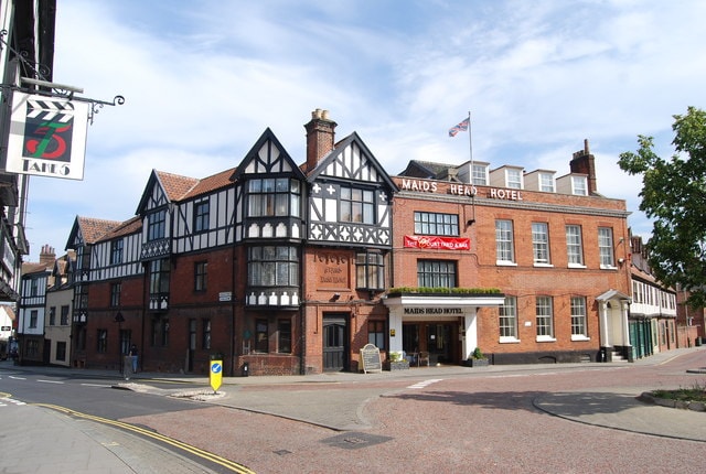 Maids Head Hotel in Norwich: Eight Centuries of Tombland Hospitality Maid's Head Hotel geograph.org.uk 1398280.jpg