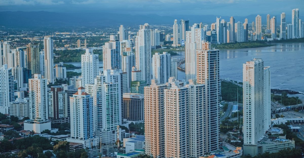 Sortis Hotel, Spa & Casino, Autograph Collection in Panama City: City Views from a Bella Vista Tower A breathtaking aerial view showcasing the modern skyline of Panama City with its skyscrapers and vibrant urban landscape.