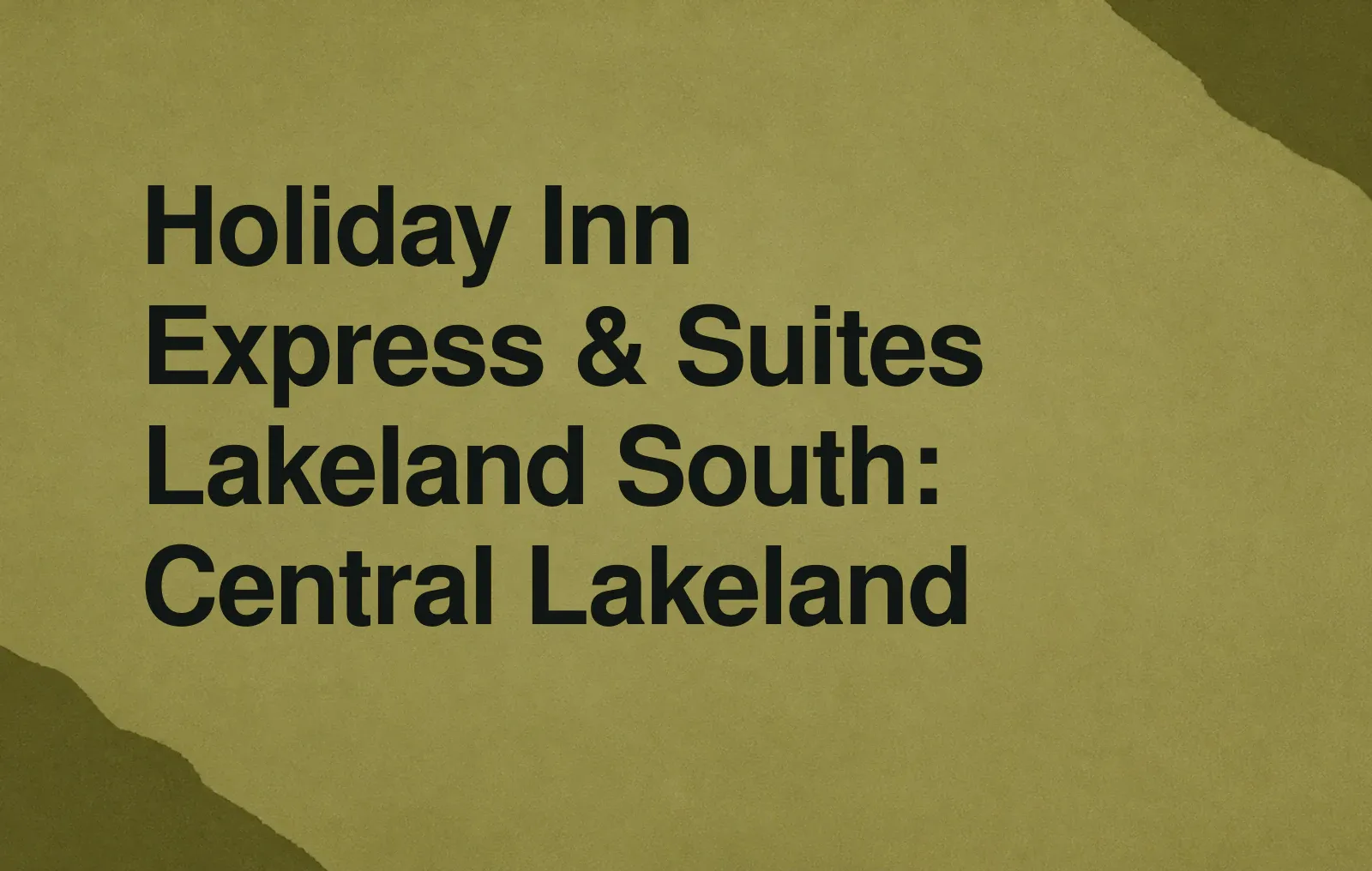 Holiday Inn Express & Suites Lakeland South: Central Lakeland News illustration: Holiday Inn Express & Suites Lakeland South: Central Lakeland