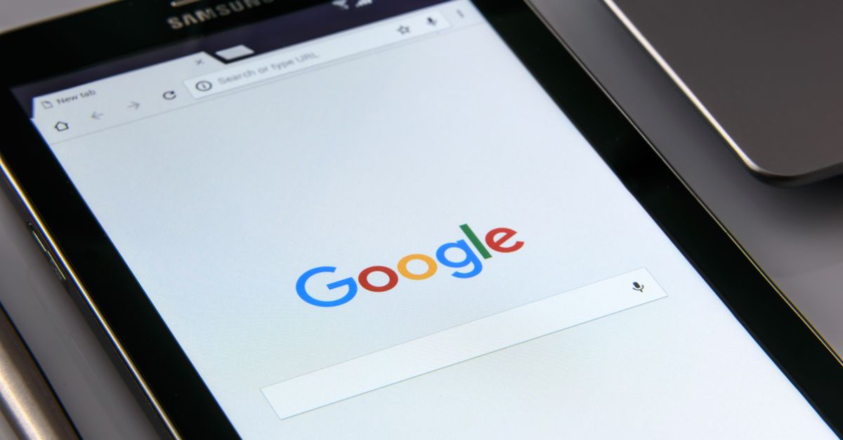Qualcomm plans September chip price hike as Samsung debuts AI glasses co-developed with Google Close-up of a tablet displaying Google's search screen, emphasizing technology and internet browsing.